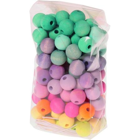 Grimms 120 Small Pastel Wooden Beads